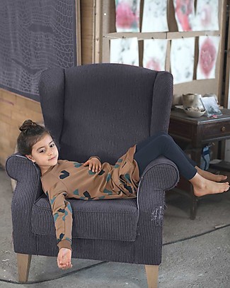 BabyClic Abito in Felpa - Grandi Cuori - Cotone bio Elasticizzato Vestiti_