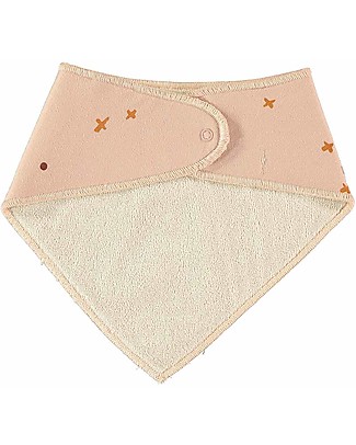 BabyClic Bavaglino Bandana pacco da 2 - Nude - Spugna di Cotone Bavagli a Bandana