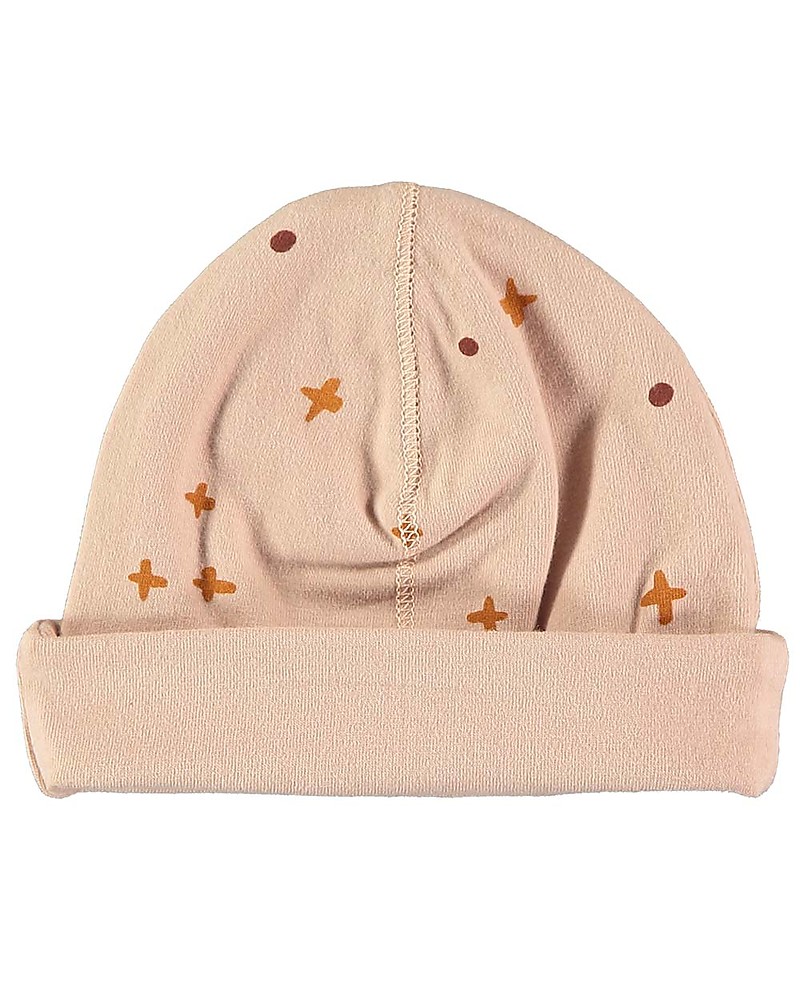 BabyClic Cappellino Bebè - Nude - Cotone bio Elasticizzato bambina