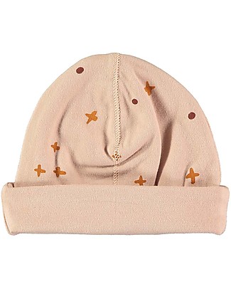 BabyClic Cappellino Bebè - Nude - Cotone bio Elasticizzato Cappelli Invernali