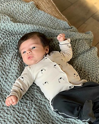 BabyClic Completo Baby Maglia + Pantaloni - Elefanti - 100% Cotone bio Completi