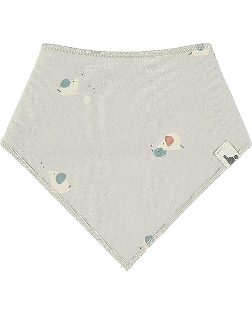 BabyClic Confezione da 2 Bavaglini Bandana - Mini Animals - Spugna e Jersey di Cotone Bio Bavagli a Bandana