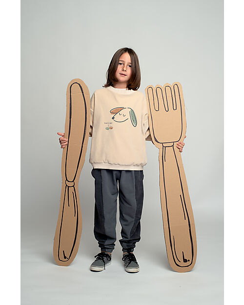 BabyClic Felpa Con Bottoni Sulle Spalle - Crema - Date Felpe