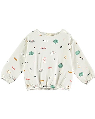 BabyClic Felpa con Bottoni - UFO - Cotone Bio Elasticizzato Felpe