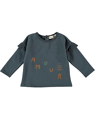 BabyClic Felpa con Volant - Amour - Cotone Bio Elasticizzato Felpe