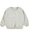 BabyClic Felpa Maniche Lunghe - Grigio Chiaro - Mini Animals Felpe