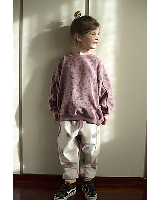 BabyClic Felpa Maniche Lunghe - Prints Grape - Cotone Biologico Felpe