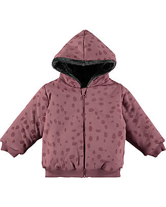 BabyClic Giacca con Cappuccio - Prints Grape - Jersey di Cotone Bio Giacche