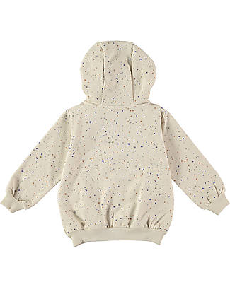 BabyClic Giacca con Cappuccio - Starry Night Panna - Cotone Biologico Felpe