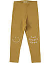 BabyClic Leggings - Say Cheese - Curry - con Vita Elasticizzata - Cotone Bio Leggings