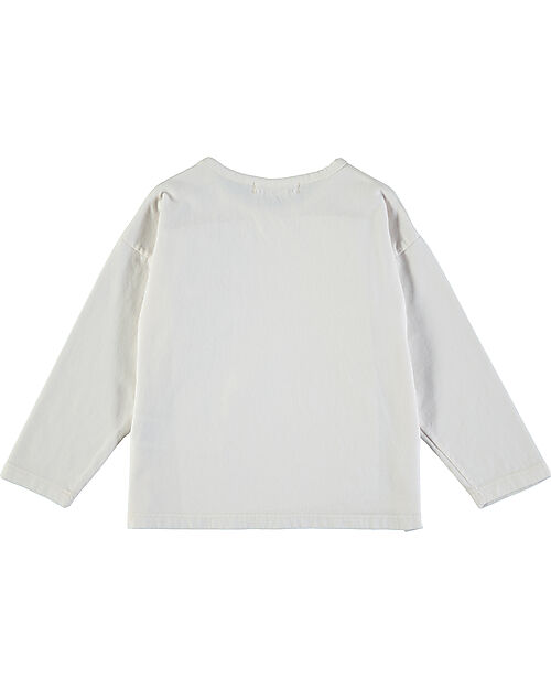 BabyClic Maglia Maniche Lunghe - Bianco - Mela - Cotone Maglie Manica Lunga