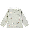 BabyClic Maglia Maniche Lunghe - Bianco - Mini Animals - Cotone Maglie Manica Lunga