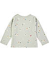 BabyClic Maglia Maniche Lunghe - Bianco - Mini Animals - Cotone Maglie Manica Lunga