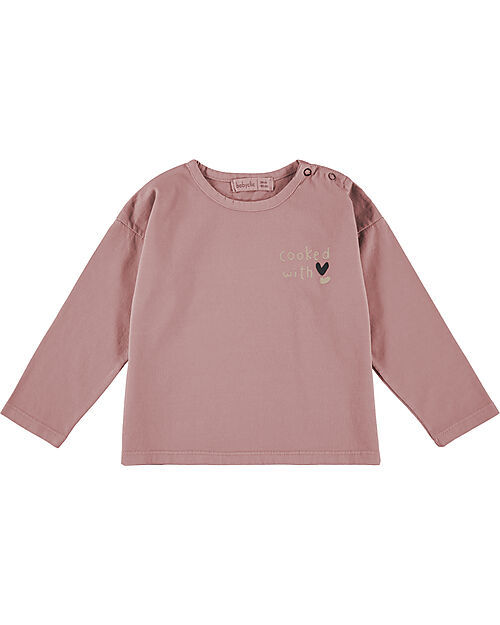 BabyClic Maglia Maniche Lunghe - Rosa - Cooked with Love - Cotone Maglie Manica Lunga
