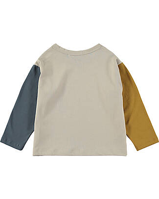 BabyClic Maglia Maniche Lunghe - Sole - Tricolore - 100% Jersey di Cotone Bio Maglie Manica Lunga