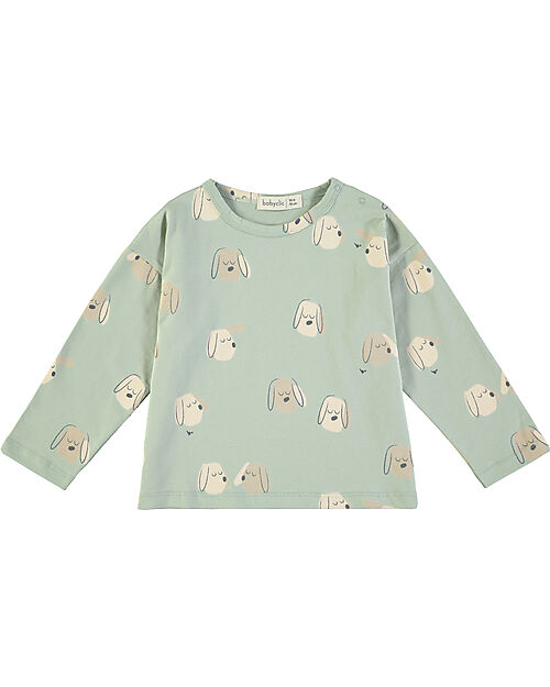 BabyClic Maglia Maniche Lunghe - Verde Chiaro - Cani - Cotone Maglie Manica Lunga