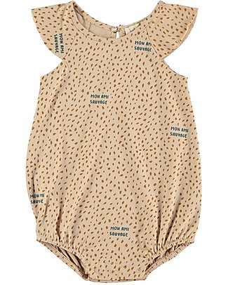BabyClic Pagliaccetto - Sauvage - Rosa - 100% Jersey di Cotone Biologico Tutine Corte