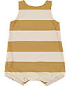 BabyClic Pagliaccetto Senza Maniche - Cotone Biologico - Righe Gialle Tutine Corte