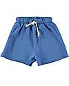 BabyClic Pantaloncini Corti - Emporda - Blu Elettrico - Felpa di Cotone Bio Pantaloni Corti