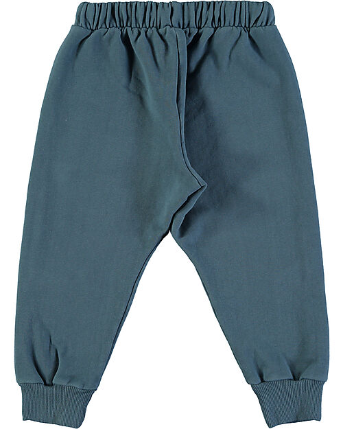 BabyClic Pantaloni Bruc con Coulisse in Vita - Blu - Cotone Pantaloni Lunghi