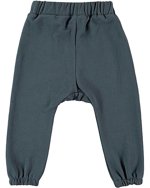 BabyClic Pantaloni con Bordi Elasticizzati - Blu - Cotone bio Pantaloni Lunghi