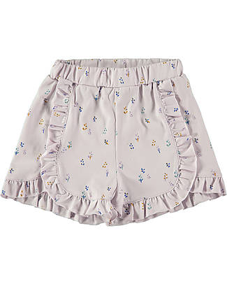 BabyClic Pantaloni Corti con Volant - Lavanda - 100% Jersey di Cotone Biologico Pantaloni Corti