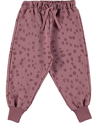 BabyClic Pantaloni da Tuta - con Coulisse - Prints Grape - Cotone Bio Pantaloni Lunghi