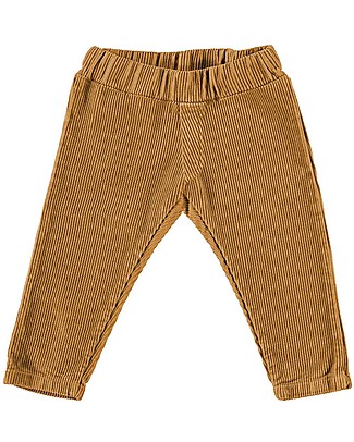 BabyClic Pantaloni in Velluto a Coste - Robin Curcuma - Cotone bio Pantaloni Lunghi