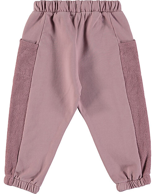 BabyClic Pantaloni Leo con Coulisse in Vita - Grape - Cotone Pantaloni Lunghi