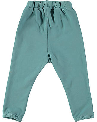 BabyClic Pantaloni Lunghi - Smile Emerald - Felpa di Cotone Bio Pantaloni Lunghi