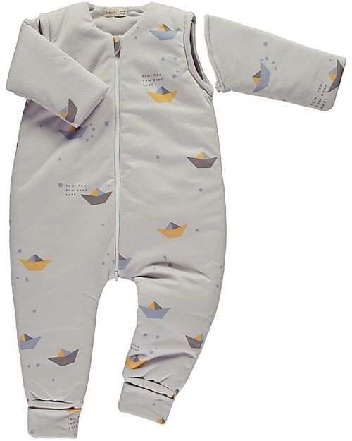 BabyClic Sacco Nanna con Gambe e Zip - TOG 2.5 - 80 cm - Paper Sacchi Nanna