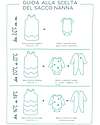 BabyClic Sacco Nanna con Gambe e Zip - TOG 2.5 - 80 cm - Paper Sacchi Nanna