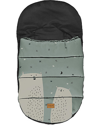 BabyClic Sacco Nanna Universale per Passeggino City - Polar - Nero/Verde Sacchi Passeggino