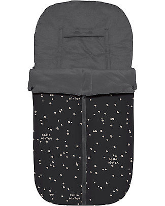 BabyClic Sacco Nanna Universale per Passeggino Nonouk - Hello - Nero/Grigio Sacchi Passeggino