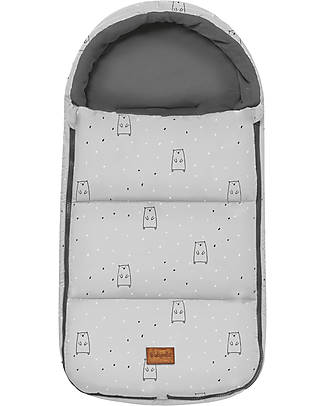 BabyClic Sacco Universale Oslo - Polar Bear - 35x74x7cm - Carrozzina e Gruppo 2 Sacchi Passeggino