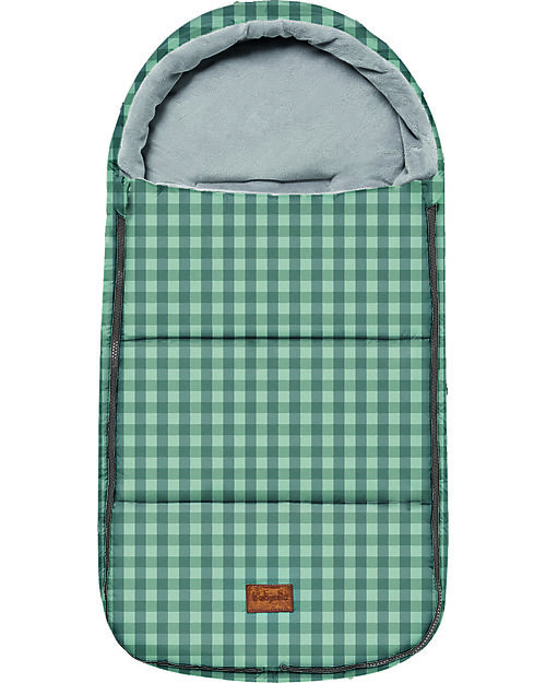 BabyClic Sacco Universale Oslo - verde - Vichy - 35x74 cm - TOG 4,5 - Ovetto/Navicella e Gruppo 0 Sacchi Passeggino