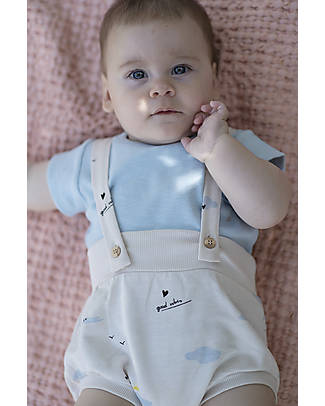 BabyClic Salopette + Maglietta a Maniche Corte - Summer Vibes - Cotone Biologico Completi e Set
