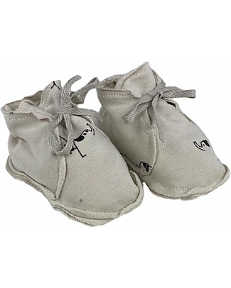 BabyClic Scarpette Neonato - Elefanti - Cotone bio elasticizzato Scarpe_