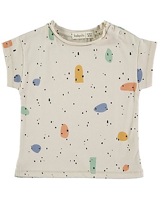 BabyClic T-Shirt Maniche Corte - Forme - 100% Jersey di Cotone Biologico T-shirt