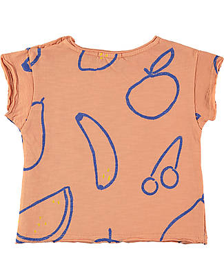 BabyClic T-Shirt Maniche Corte - Frutta - 100% Jersey Flamé di Cotone Biologico T-shirt
