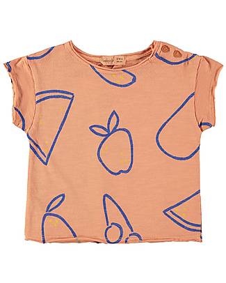 BabyClic T-Shirt Maniche Corte - Frutta - 100% Jersey Flamé di Cotone Biologico T-shirt