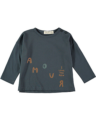 BabyClic T-Shirt Maniche Lunghe - Amour - 100% Cotone Bio Maglie Manica Lunga