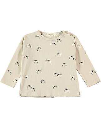 BabyClic T-Shirt Maniche Lunghe - Elefanti - 100% Cotone Bio Maglie Manica Lunga