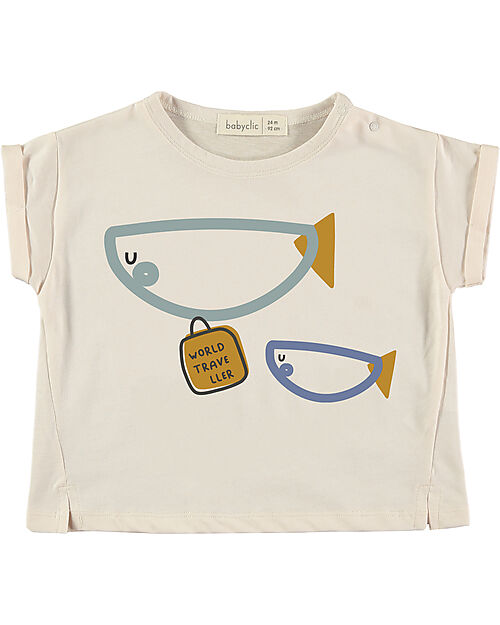 BabyClic T-Shirt Mezze Maniche - Traveller - Jersey Di Cotone Bio T-shirt