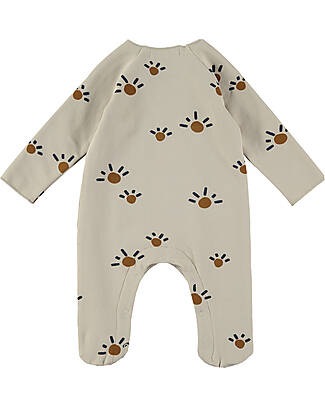 BabyClic Tutina Maniche Lunghe - con Piedini - Sunny Days - Cotone Bio Tutine Lunghe