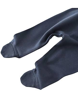 Babycosy Pantalone con Piedini - Blu Scuro - 100% Cotone Bio GOTS Pantaloni Lunghi