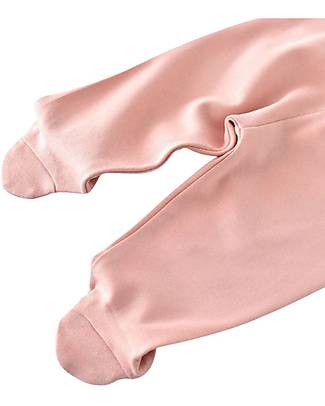 Babycosy Pantalone con Piedini - Rosa Chiaro - 100% Cotone Bio GOTS Pantaloni Lunghi