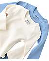 Babycosy Set 2 Body Manica Lunga - Ecru e Blu - 100% Cotone Bio GOTS Body Manica Lunga