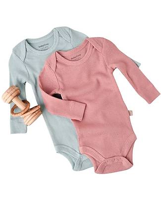 Babycosy Set 2 Body Manica Lunga - Rosa Blush - 100% Cotone Bio GOTS Body Manica Lunga