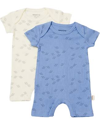 Babycosy Set 2 Tutine a Maniche Corte Modal - Ecru e Lavanda - Cotone Bio GOTS Tutine Corte